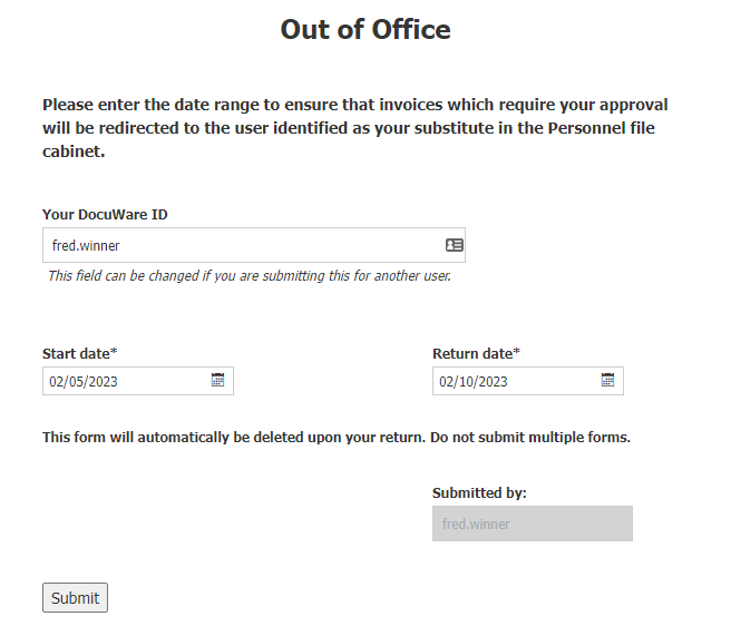 Out of office